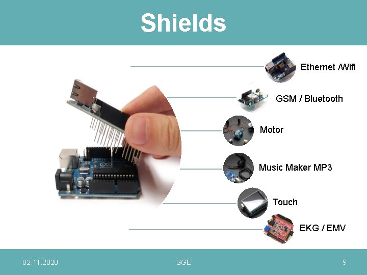 Shields Ethernet /Wifi GSM / Bluetooth Motor Music Maker MP 3 Touch EKG /