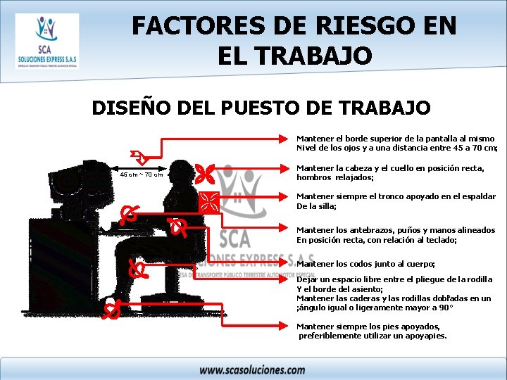 FACTORES DE RIESGO EN EL TRABAJO DISEÑO DEL PUESTO DE TRABAJO Mantener el borde