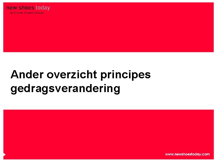 Ander overzicht principes gedragsverandering 