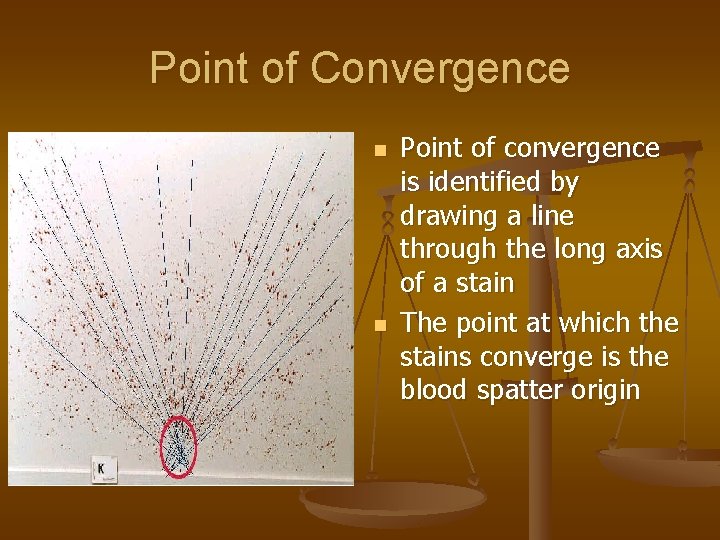 Point of Convergence n n Point of convergence is identified by drawing a line