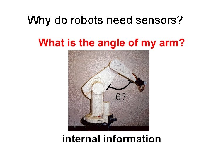 Why do robots need sensors? 