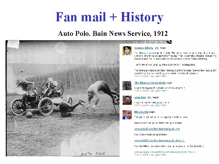 Fan mail + History Auto Polo. Bain News Service, 1912 