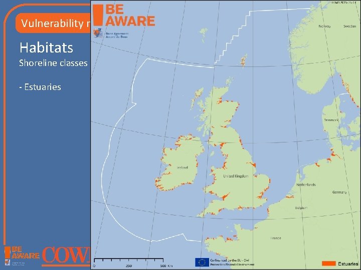 Vulnerability mapping Habitats Shoreline classes - Estuaries 