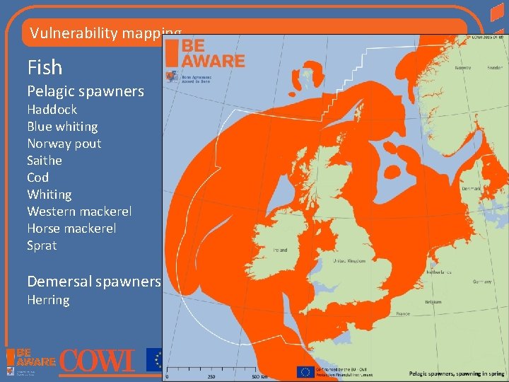 Vulnerability mapping Fish Pelagic spawners Haddock Blue whiting Norway pout Saithe Cod Whiting Western