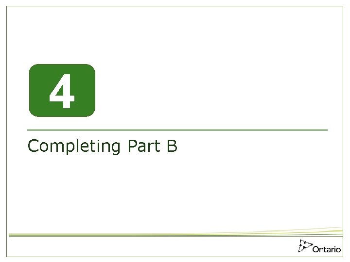 4 ______________ Completing Part B 