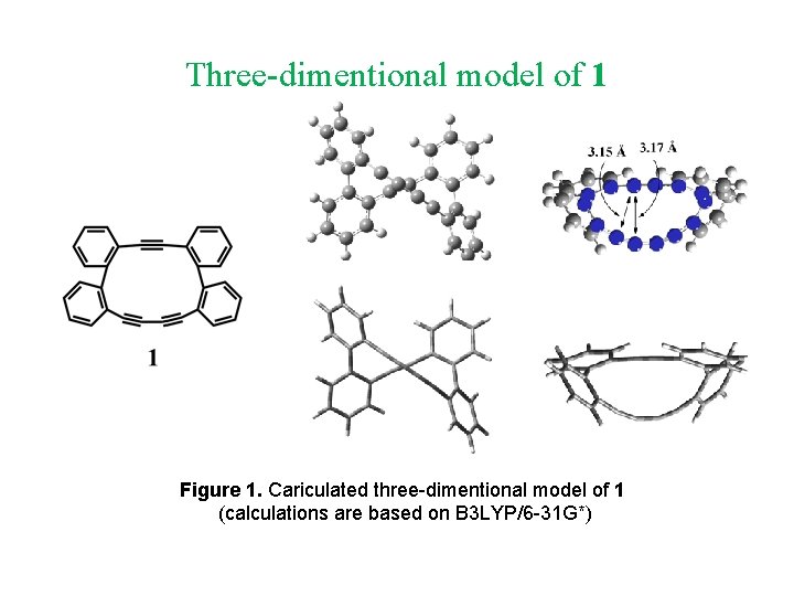Three-dimentional model of 1 Figure 1. Cariculated three-dimentional model of 1 (calculations are based