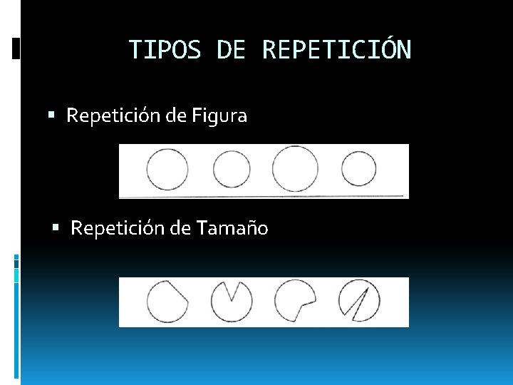 TIPOS DE REPETICIÓN Repetición de Figura Repetición de Tamaño 