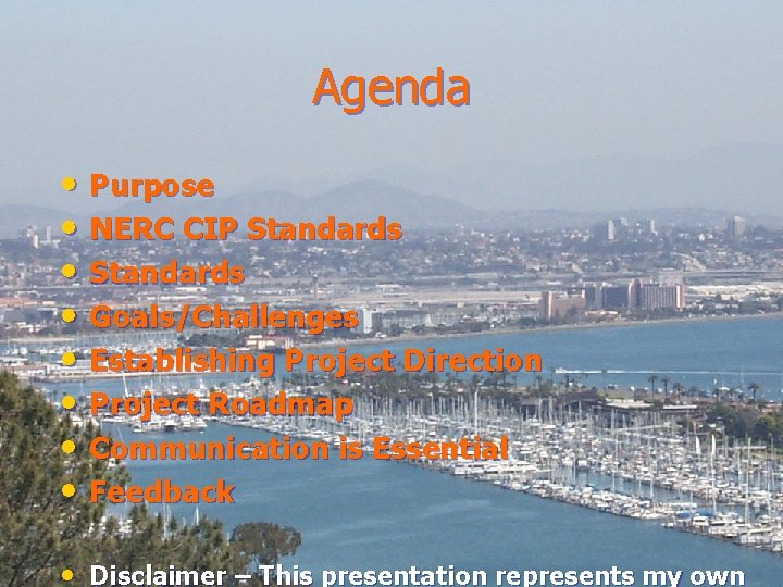 Agenda • Purpose • NERC CIP Standards • Goals/Challenges • Establishing Project Direction •