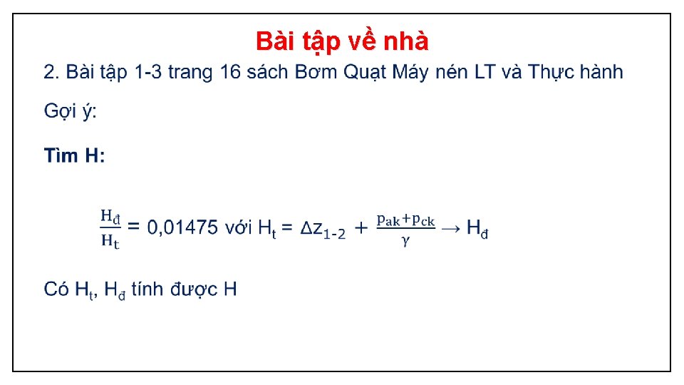  Bài tập về nhà 