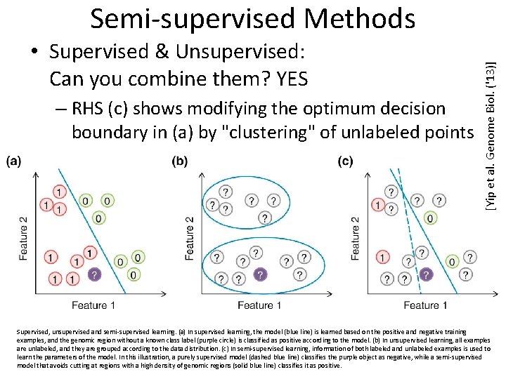  • Supervised & Unsupervised: Can you combine them? YES – RHS (c) shows