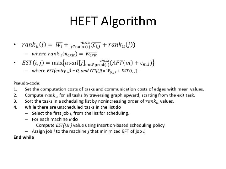 HEFT Algorithm • 