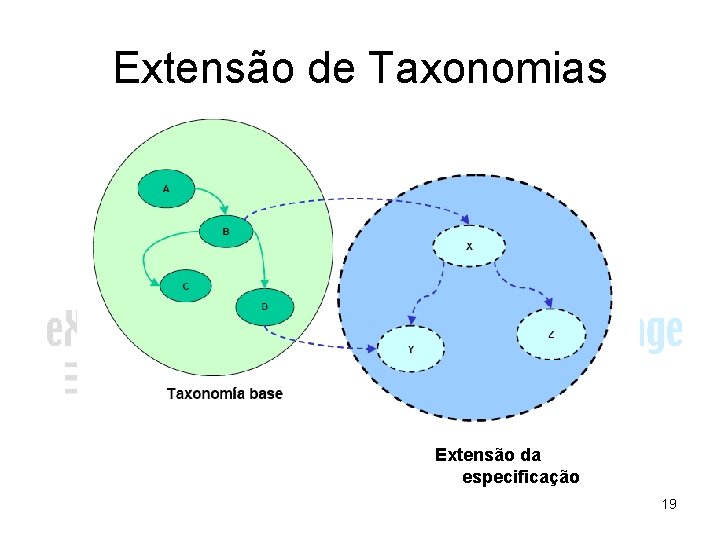 Extensão de Taxonomias Extensão da especificação 19 