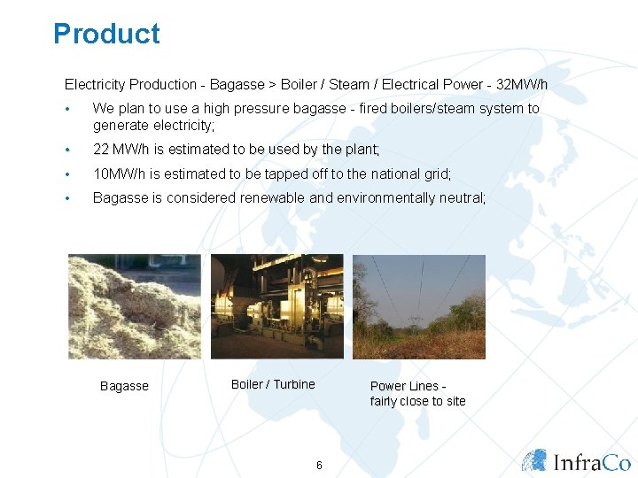 Product Electricity Production - Bagasse > Boiler / Steam / Electrical Power - 32