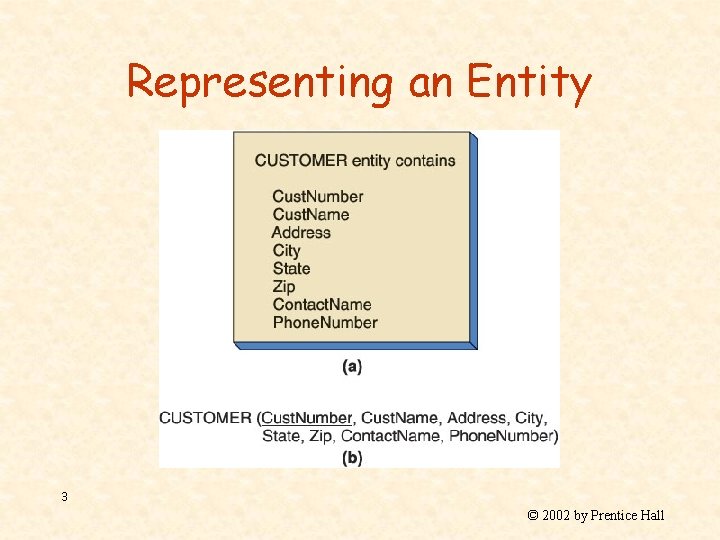 Representing an Entity 3 © 2002 by Prentice Hall 