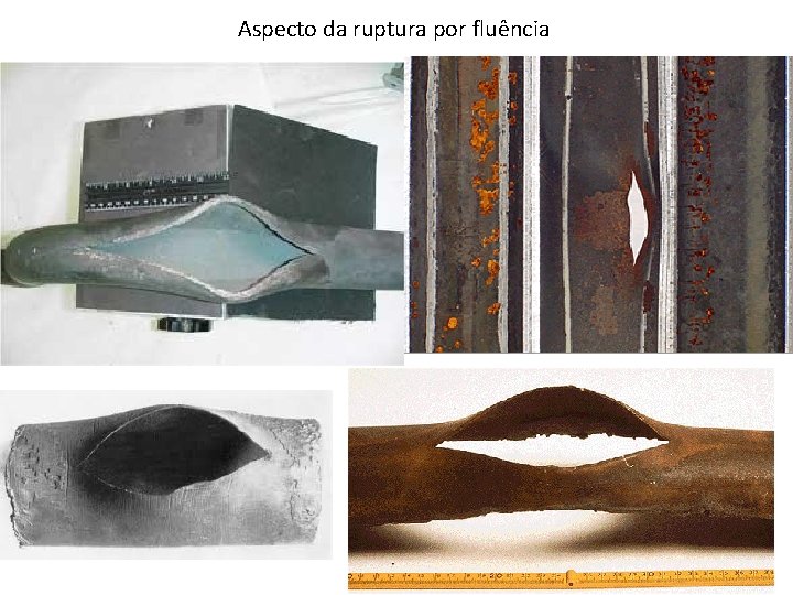 Aspecto da ruptura por fluência 