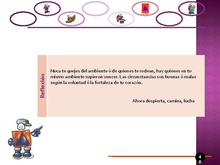Reflexión Nuca te quejes del ambiente ó de quienes te rodean, hay quienes en