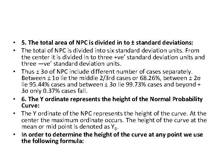  • 5. The total area of NPC is divided in to ± standard