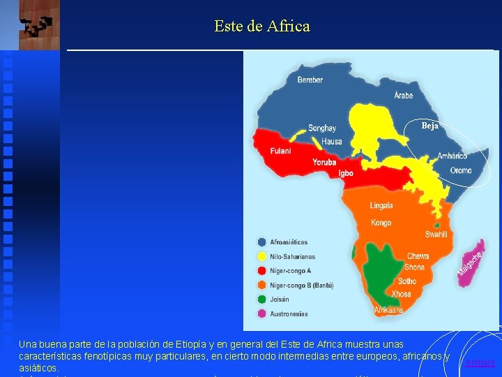 Este de Africa Beja Una buena parte de la población de Etiopía y en