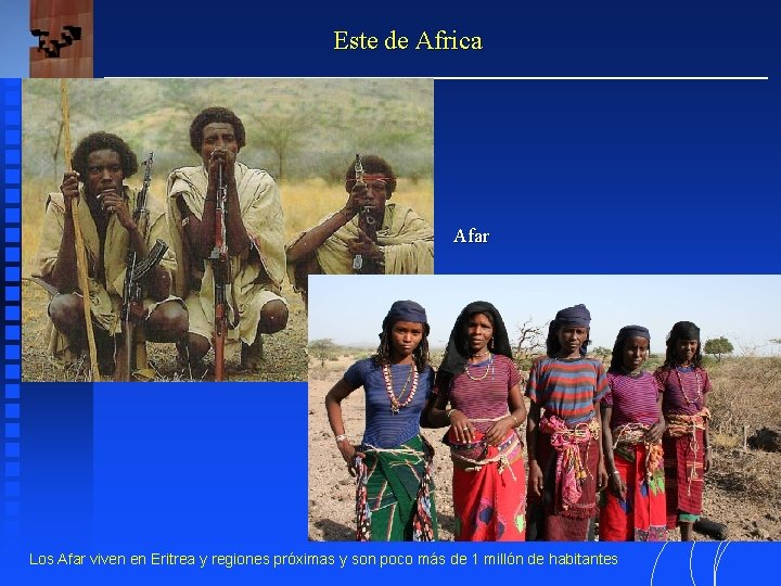 Este de Africa Afar Los Afar viven en Eritrea y regiones próximas y son