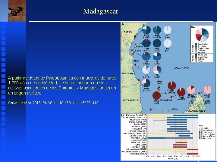 Madagascar A partir de datos de Paleobotánica con muestras de hasta 1. 200 años