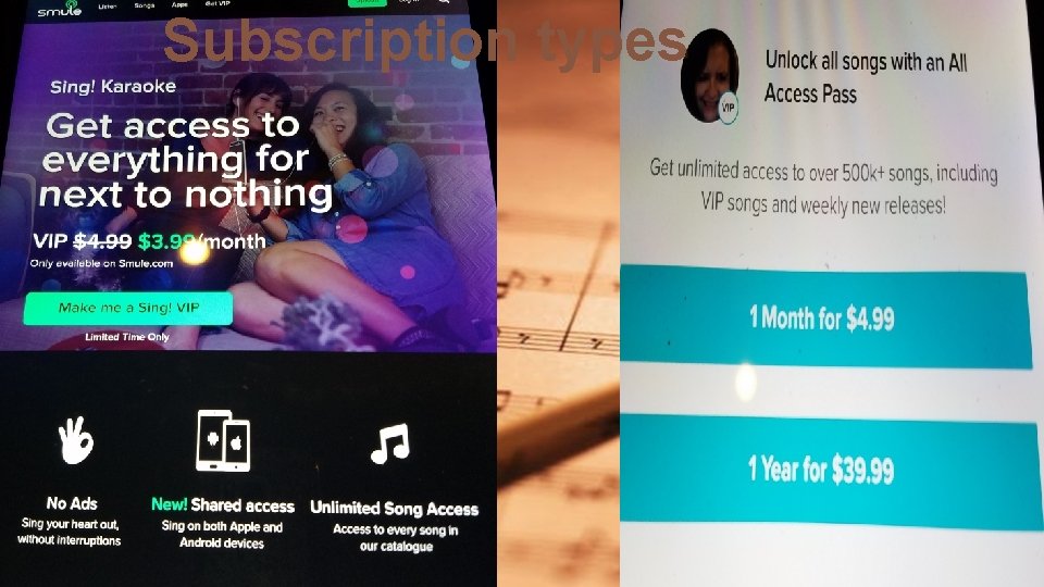 Subscription types 