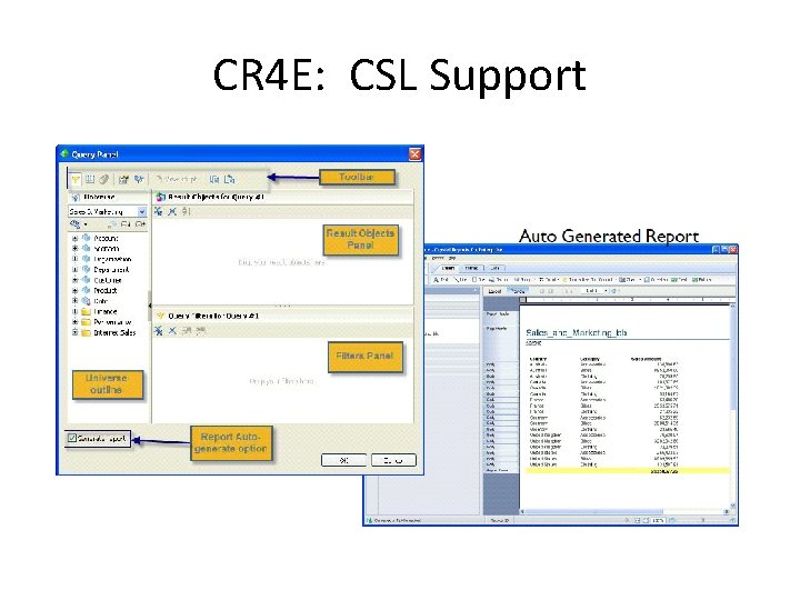 CR 4 E: CSL Support CR 4 E: CSL Support