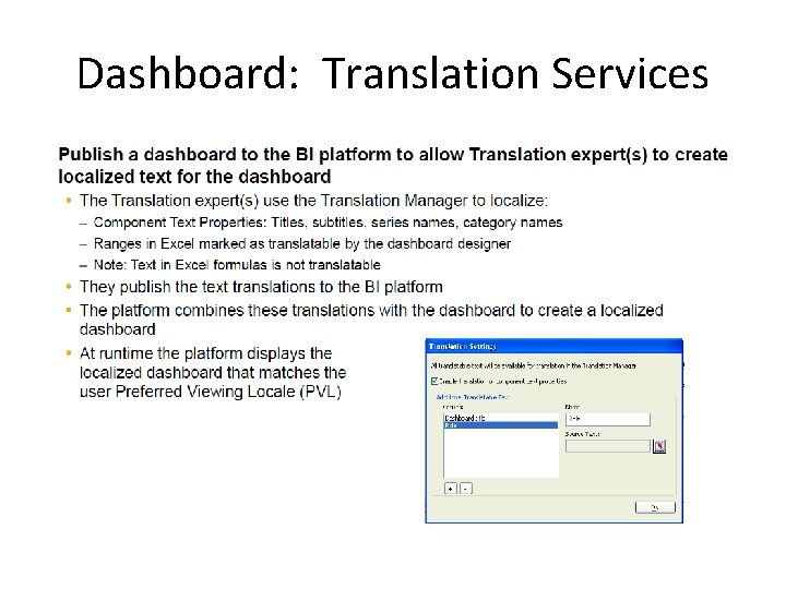 Dashboard: Translation Services Dashboard: Translation Services