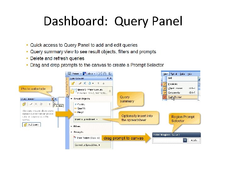 Dashboard: Query Panel 