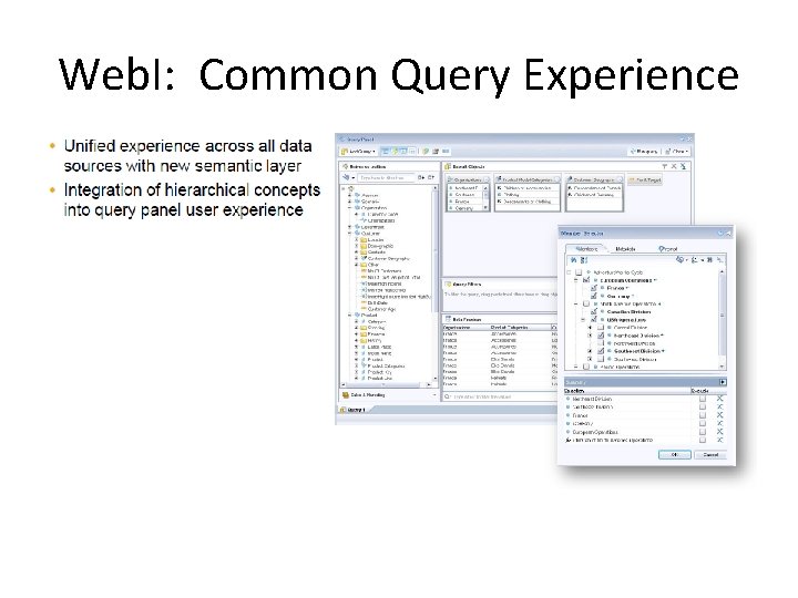Web. I: Common Query Experience Web. I: Common Query Experience