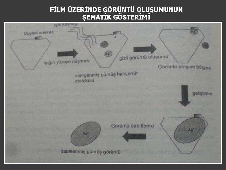 FİLM ÜZERİNDE GÖRÜNTÜ OLUŞUMUNUN ŞEMATİK GÖSTERİMİ 