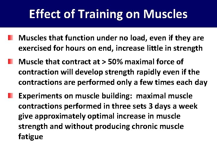 Effect of Training on Muscles that function under no load, even if they are