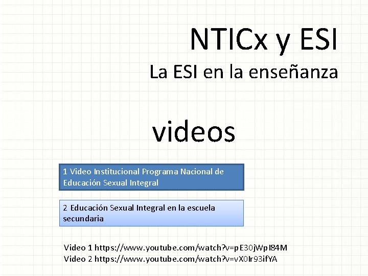 NTICx y ESI La ESI en la enseñanza videos 1 Video Institucional Programa Nacional