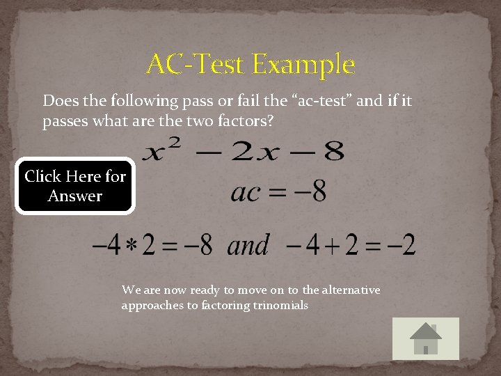 AC-Test Example Does the following pass or fail the “ac-test” and if it passes