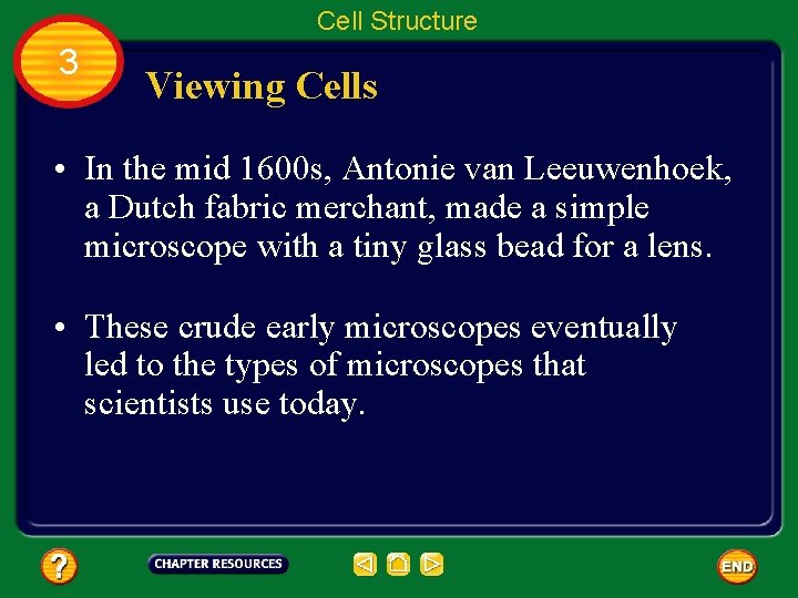 Cell Structure 3 Viewing Cells • In the mid 1600 s, Antonie van Leeuwenhoek,