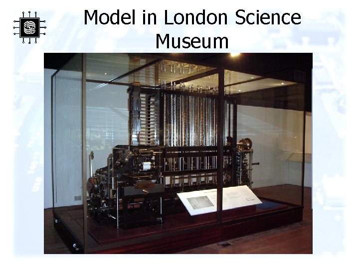 Model in London Science Museum 