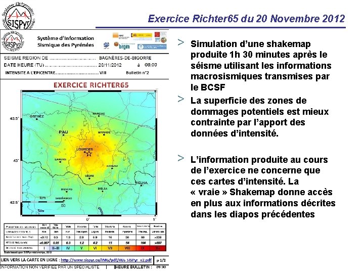 Exercice Richter 65 du 20 Novembre 2012 > > > Simulation d’une shakemap produite