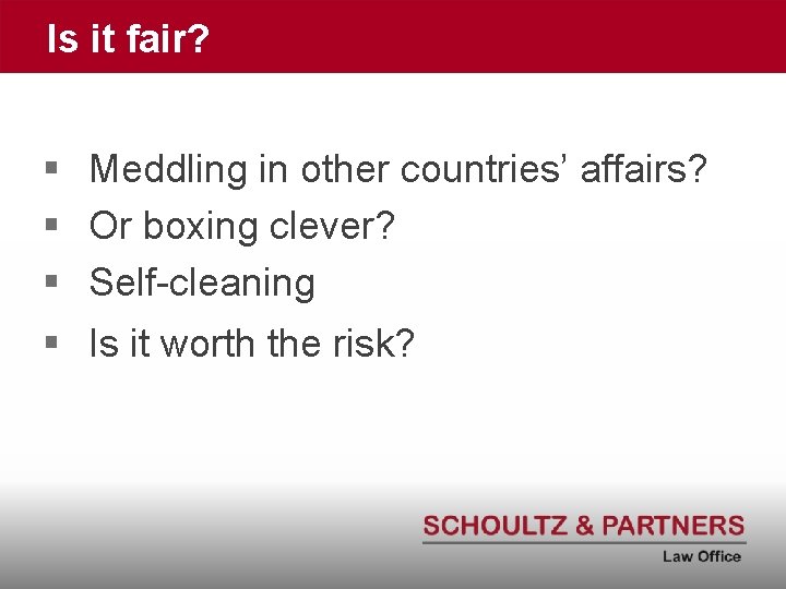 Is it fair? § Meddling in other countries’ affairs? § Or boxing clever? §