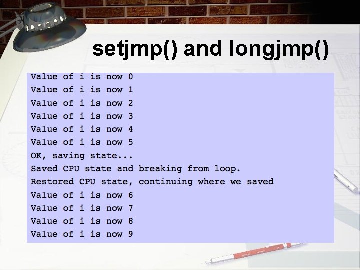 setjmp() and longjmp() 