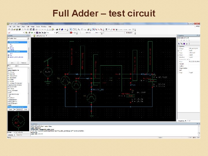 Full Adder – test circuit 