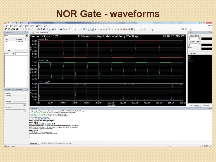 NOR Gate - waveforms 