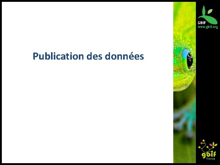 Publication des données 