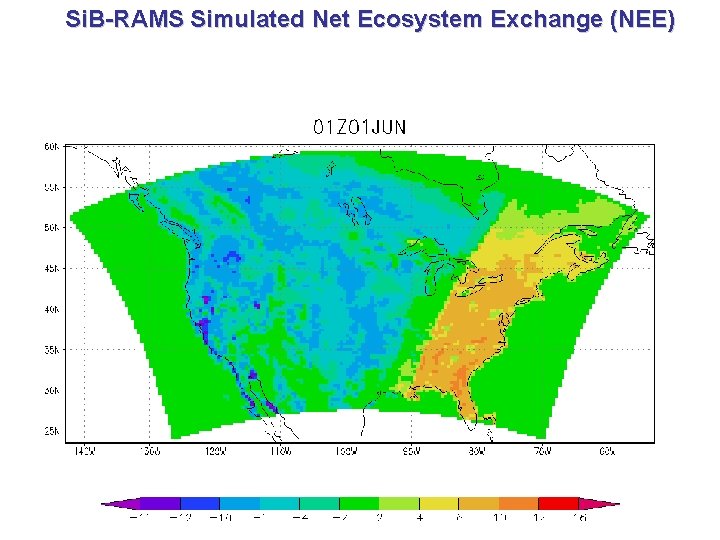 Si. B-RAMS Simulated Net Ecosystem Exchange (NEE) Average NEE 