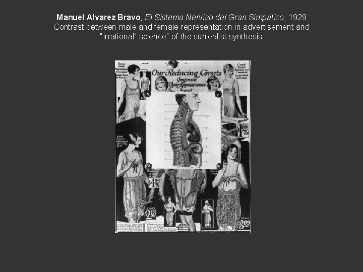 Manuel Alvarez Bravo, El Sistema Nerviso del Gran Simpatico, 1929 Contrast between male and