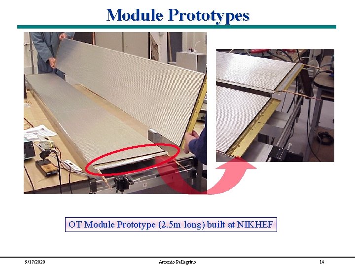 Module Prototypes OT Module Prototype (2. 5 m long) built at NIKHEF 9/17/2020 Antonio