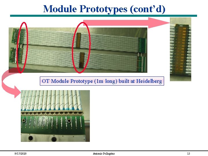 Module Prototypes (cont’d) OT Module Prototype (1 m long) built at Heidelberg 9/17/2020 Antonio