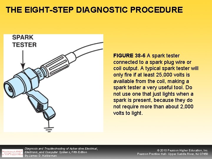 THE EIGHT-STEP DIAGNOSTIC PROCEDURE FIGURE 38 -6 A spark tester connected to a spark