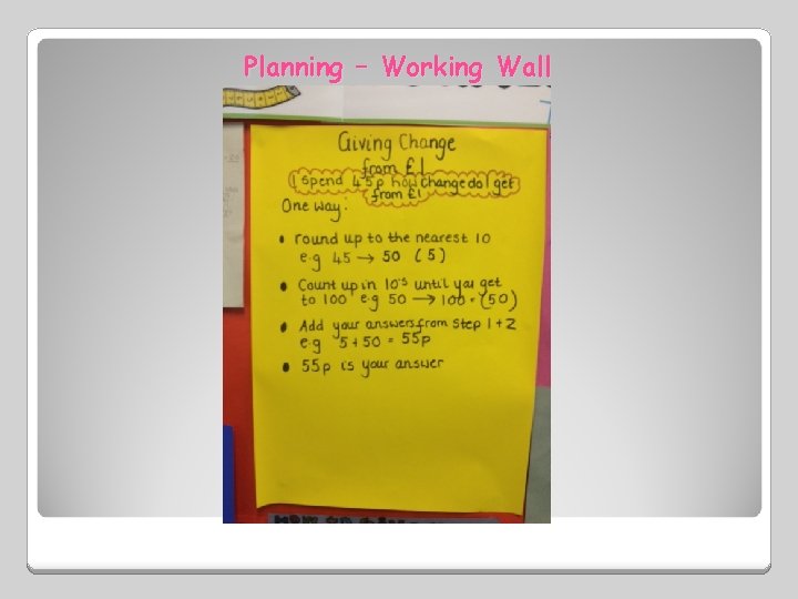 Planning – Working Wall 