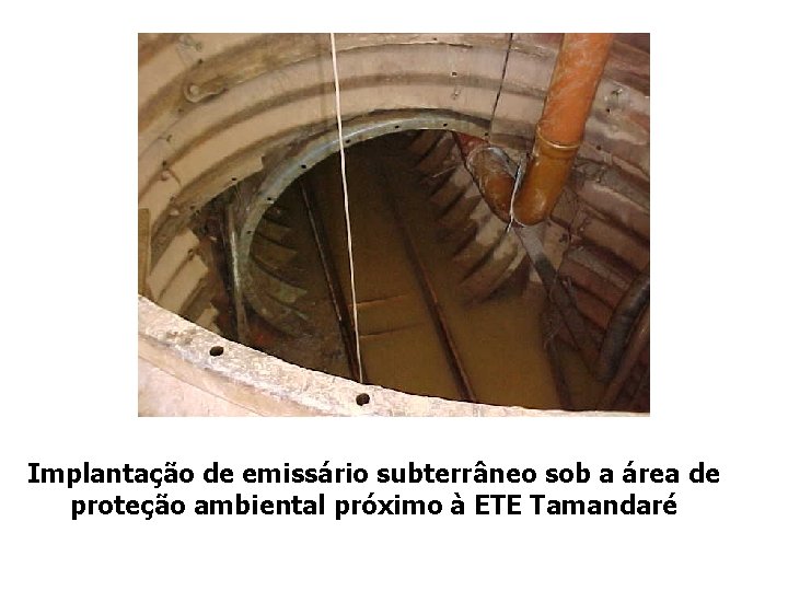 Implantação de emissário subterrâneo sob a área de proteção ambiental próximo à ETE Tamandaré
