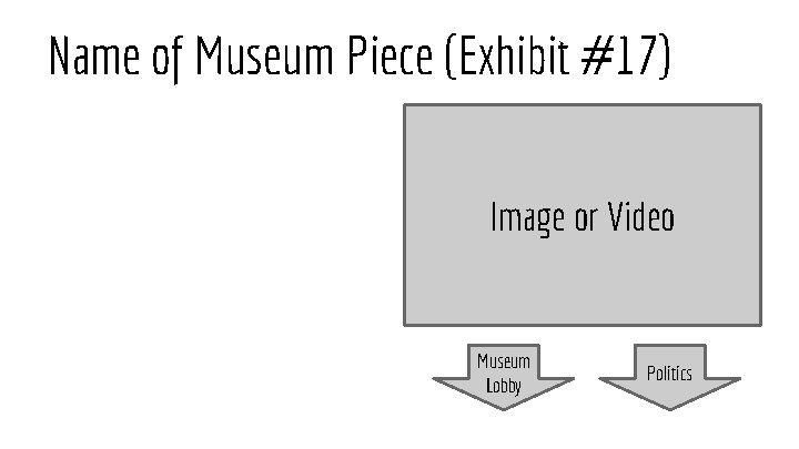 Name of Museum Piece (Exhibit #17) Image or Video Museum Lobby Politics 