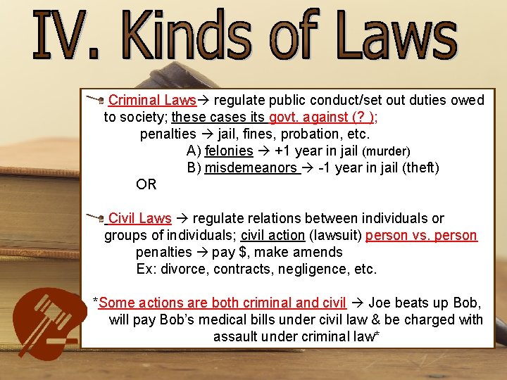 Criminal Laws regulate public conduct/set out duties owed to society; these cases its govt.